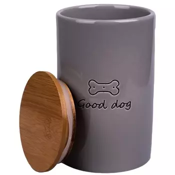 Mr.Kranch Good Dog бокс для хранения корм для собак, керамический, серый - 850 мл для всех возрастов для всех пород Китай 1 уп. х 1 шт. х 0.39 кг
