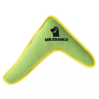 Mr.Kranch игрушка для собак мелких и средних пород, бумеранг с пищалкой, зеленый - 22х19х4,5 см для всех возрастов породы мелкого размера Россия 1 уп. х 1 шт. х 0.054 кг