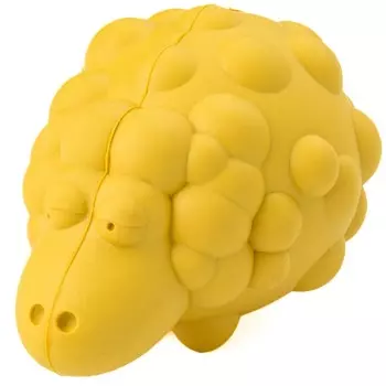Mr.Kranch игрушка для собак, Овечка с пищалкой, желтая, с ароматом сливок, 8,5*12 см для всех возрастов для всех пород Китай 1 уп. х 1 шт. х 0.281 кг