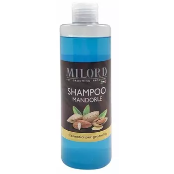 Milord Shampoo Mandorle шампунь "Миндаль" для собак и кошек, увлажняющий, с пантенолом и маслом миндального ореха - 300 мл уход за шерстью для всех возрастов для всех пород Италия 1 уп. х 1 шт. х 0.3 кг