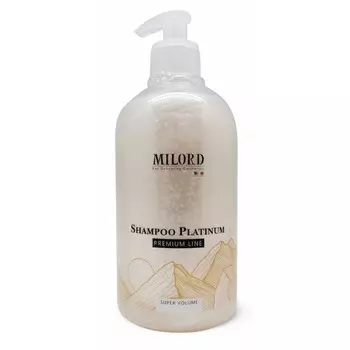 Milord Shampoo Platinum Premium Line Super Volume шампунь для собак и кошек, для придания объема - 500 мл уход за шерстью для всех возрастов для всех пород Италия 1 уп. х 1 шт. х 0.5 кг