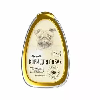 Mypets влажный корм для собак консервированный мясной, с говядиной, в ламистерах - 95 г повседневный премиум для всех возрастов с говядиной для всех пород паштет и ламистеры Беларусь 1 уп. х 16 шт. х 1.52 кг
