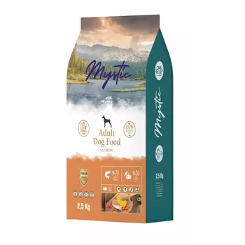 Mystic Adult Dog Food Salmon полнорационный сухой корм для собак, с лососем - 2,5 кг повседневный супер премиум для взрослых с лососем для всех пород мешок Импортный корм 1 уп. х 1 шт. х 2.5 кг