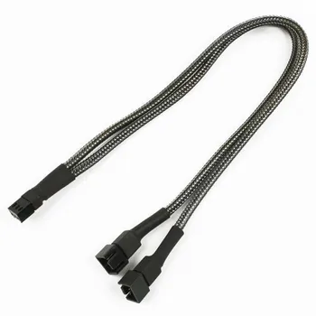 Разветвитель Nanoxia NX3PY30C 3-pin в 2 х 3-pin, 30см, карбон