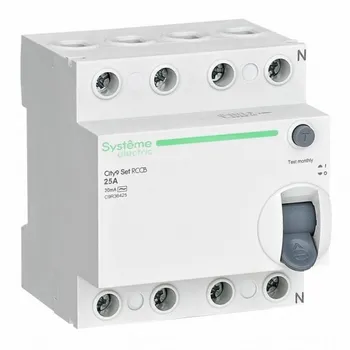 УЗО Systeme Electric C9R36425 City9 Set ВДТ 25А 4P 30мА Тип-AC 400В