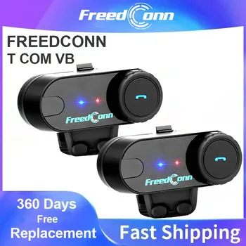 Гарнитура для шлема Freedconn bluetooth BT 5,0, мотогарнитура, переговорное устройство для мотоцикла, FM-радио, коммуникатор T Com VB, музыка