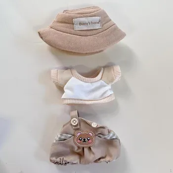 3 предмета плюшевого кукольного наряда Создайте своих кукол с шапочкой Оденьте костюмы для 17 см blue with cap