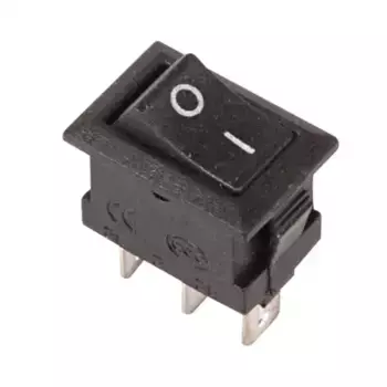 36-2030 Выключатель клавишный 250V 3А (3с) ON-ON черный Micro REXANT
