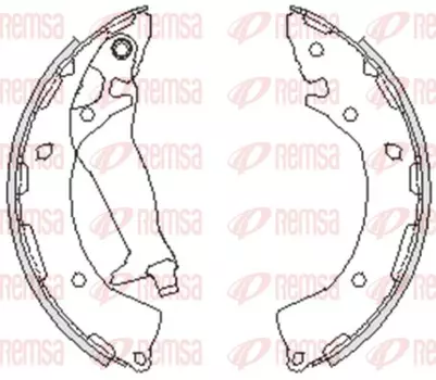 Тормозные колодки барабанные задняя ось REMSA 4248.00