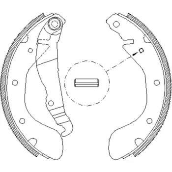 Тормозные колодки барабанные задняя ось REMSA 4307.00