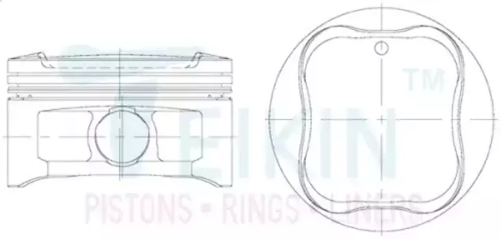 46368025 Поршень без колец Toyota 1GR-FE d94.0 0.25 (13101-31030) Teikin