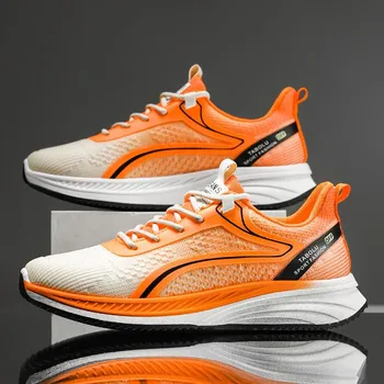 Fashion Soft Sole Running Shoes for Men 2024 Korean Fashion Sports Shoes with Air Lacing Versatile Casual Shoes sneakers men 39 красный