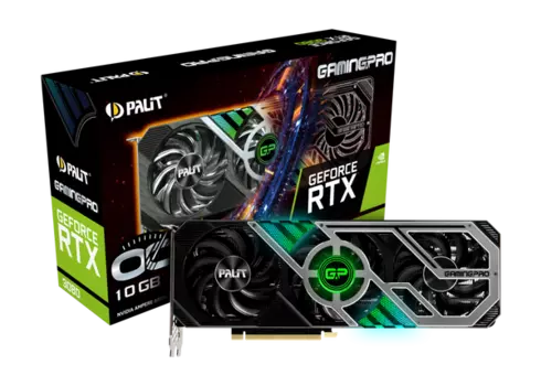 Видеокарта Palit GeForce RTX 3080 10 ΓБ Retail LHR
