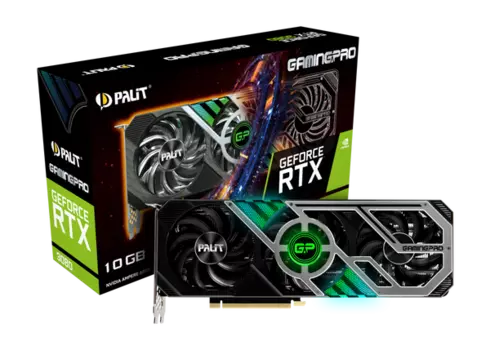 Видеокарта Palit GeForce RTX 3080 10 ΓБ Retail LHR