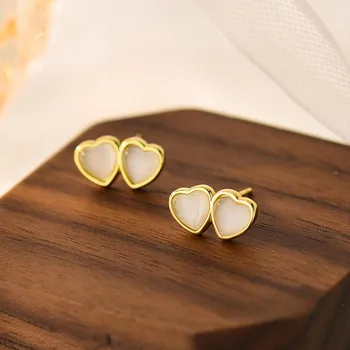 Серьги Love Милые, симпатичные, простые и универсальные серьги Серьги «сердце к сердцу» для вашей девушки