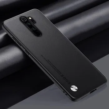 Роскошный чехол из искусственной кожи для Xiaomi Redmi Note 8 Pro, матовый силиконовый защитный чехол для телефона Redmi Note 8T 8 2021 Note8 For Redmi Note 8 Pro чёрный