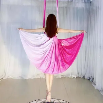 8 метровый гамак для йоги Sky Yoga Flying Dance Local Tyrant Set Набор из семи предметов для йоги с постепенным изменением цвета