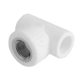 Тройник Sanmix белый с внутренней резьбой PPR-C 20х1/2"
