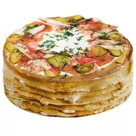 Торт блинный с морепродуктами, кг