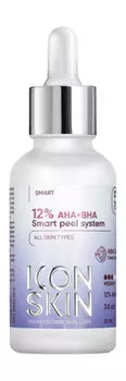 12% пилинг для лица с AHA и BHA кислотами Icon Skin Smart 12% AHA+BHA Smart Peel System