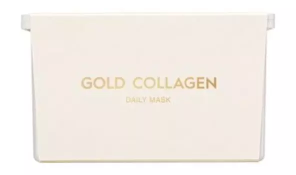 30 питательных тканевых масок для лица с золотом и коллагеном SNP Gold Collagen Daily Mask