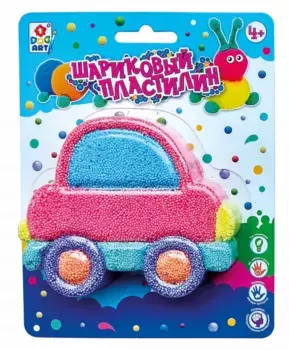 Шариковый пластилин "Машина", в блистере 16х12,5х2,5 см