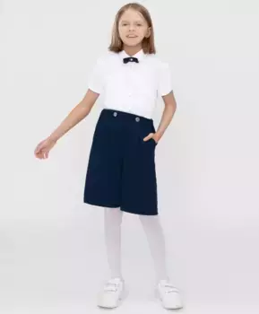 Шорты трикотажные с защипами синие Button Blue (134)
