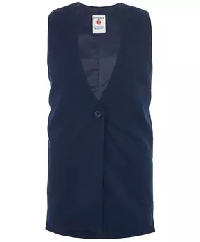 Синий удлиненный жилет Button Blue