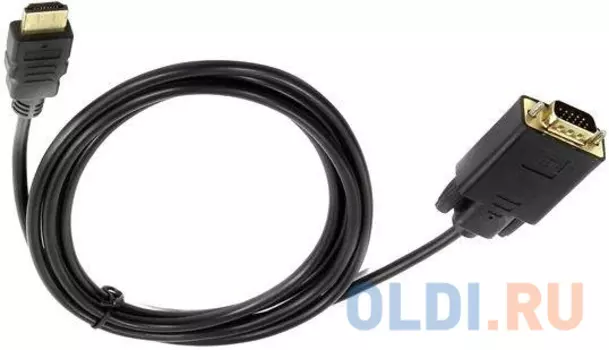 Переходник HDMI 1.8м VCOM Telecom CG596-1.8M круглый черный