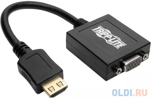 Переходник HDMI VGA 0.15м Tripplite P131-06N круглый черный