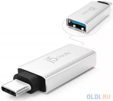 Переходник USB Type C j5create JUCX15 серебристый