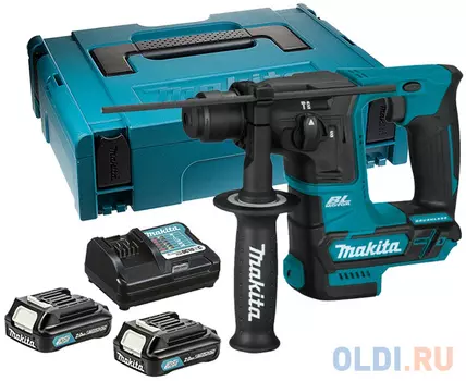Перфоратор акк MAKITA HR166DWAJ SDS+ б\\щет, 10.8В, 2х2АчLi-ion(слайдер), 2реж, 1.1Дж, 0-4800у\\м