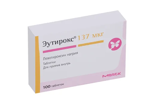 Эутирокс 137 мкг, 100 шт, таблетки