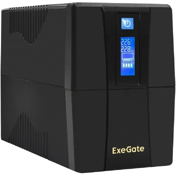 Источник бесперебойного питания Exegate Power Smart ULB-850.LCD.AVR.C13.RJ.USB EP285476RUS 850VA/480W, LCD, AVR, 4*IEC-C13, RJ45/11, USB, black