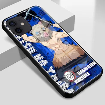 Чехол Kimetsu No Yaiba Hashibira Inosuke для iPhone 14, чехол для iPhone X XR XS Max 11 12 13 14 Pro Max 6 6s 7 8 14 Plus, стеклянный чехол iPhone 6 6s