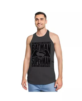 Мужская майка Title Fight Adult Batman V Superman, серый