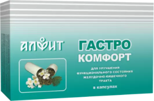 БАД Фитосборы в капсулах Гастрокомфорт (блистер), 60 капсул по 420 мг, Алфит