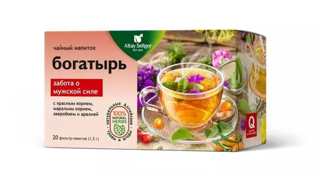 Травяной чай "Богатырь", 20 ф-п*1,5 гр, Алтай Селигор