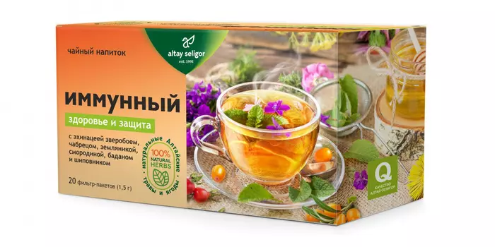 Травяной чай "Иммунный", 20 ф-п*1,5 гр, Алтай Селигор