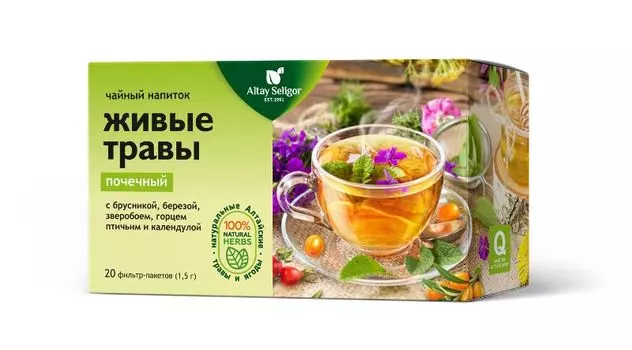 Травяной чай "Живые травы", 20 ф-п*1,5 гр, Алтай Селигор
