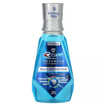 Crest, Pro Health Advanced, универсальная жидкость для полоскания рта, с фтором, без спирта, 500 мл (16,9 жидк. Унции)