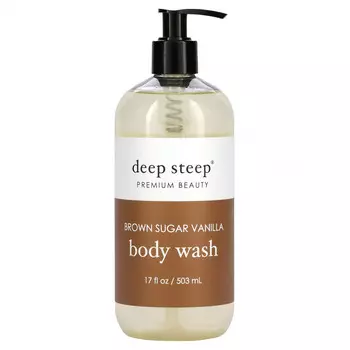 Deep Steep, Гель для душа, коричневый сахар и ваниль, 503 мл (17 жидк. Унций)