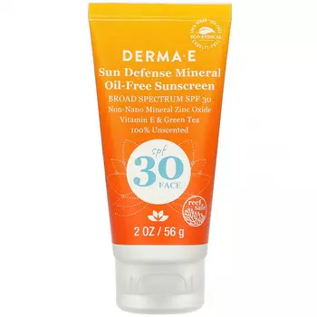 Derma E, Sun Defense, солнцезащитный крем без минеральных масел, SPF 30, без запаха, 56 г (2 унции)
