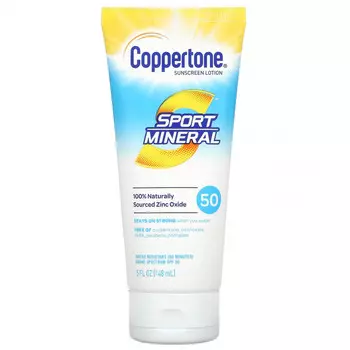 Coppertone, Sport Mineral, солнцезащитный лосьон, SPF 50, 5 жидких унций (148 мл)