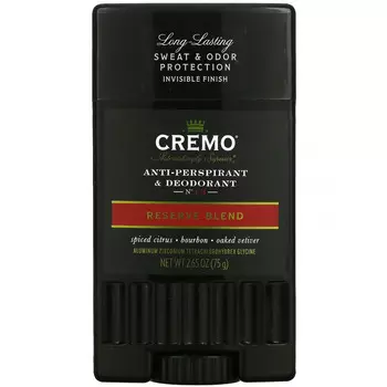 Cremo, Антиперспирант и дезодорант, № 13, резервная смесь, 2,65 унции (75 г)