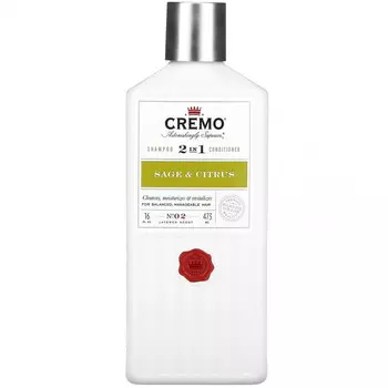 Cremo, Шампунь и кондиционер 2 в 1, № 02, шалфей и цитрусовые, 473 мл (16 жидк. Унций)