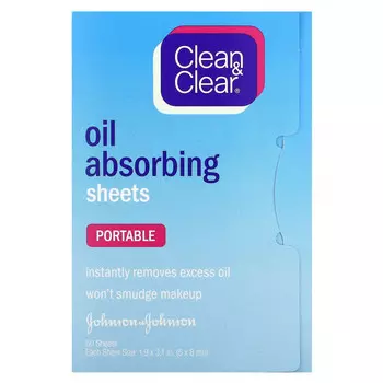 Clean & Clear, Маслоопоглощающие листы, переносные, 50 листов