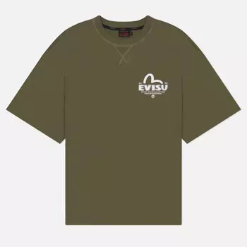 Мужская толстовка Evisu Seagull & Koinobori Print, цвет оливковый, размер XXL