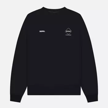 Мужская толстовка F.C. Real Bristol Big Logo Crew Neck Baggy, цвет чёрный, размер M