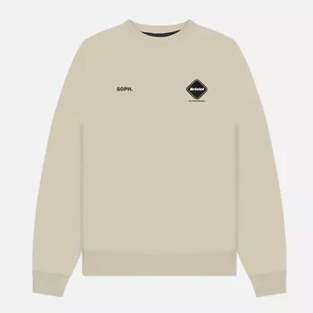 Мужская толстовка F.C. Real Bristol Big Logo Crew Neck Baggy, цвет бежевый, размер M
